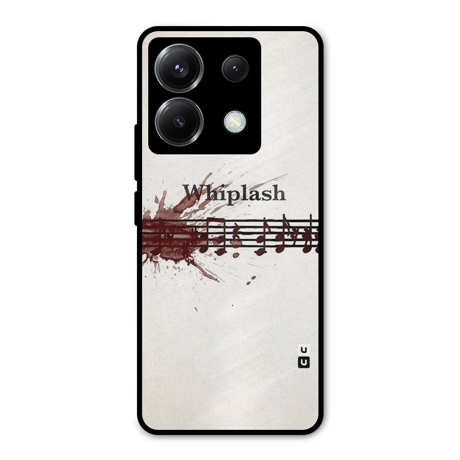 Music Notes Splash Metal Back Case for Poco X6