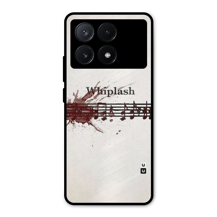 Music Notes Splash Metal Back Case for Poco X6 Pro