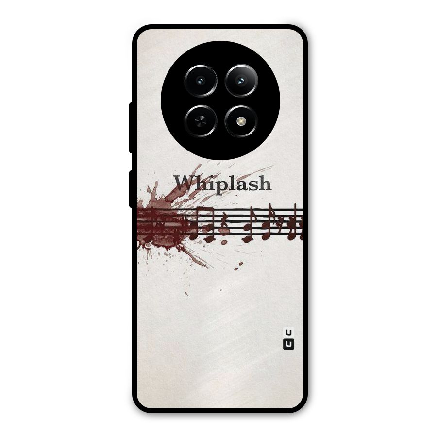 Music Notes Splash Metal Back Case for Realme 13