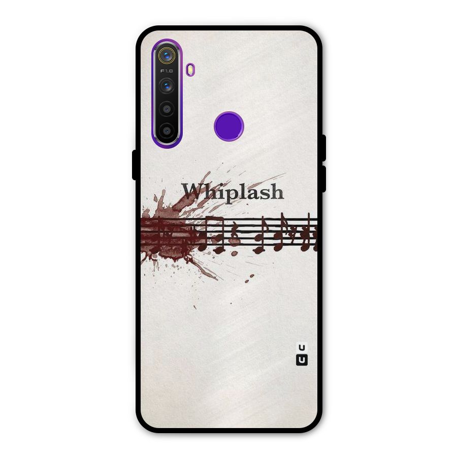 Music Notes Splash Metal Back Case for Realme 5