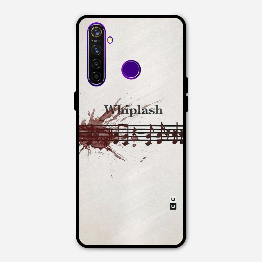Music Notes Splash Metal Back Case for Realme 5 Pro