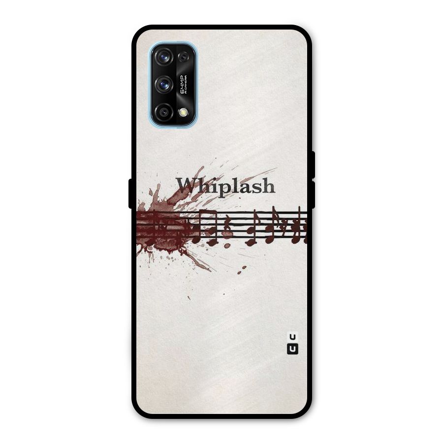 Music Notes Splash Metal Back Case for Realme 7 Pro