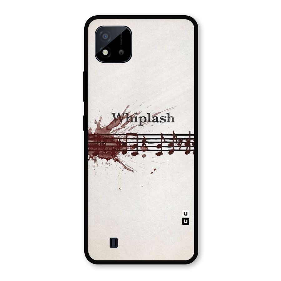 Music Notes Splash Metal Back Case for Realme C11 2021