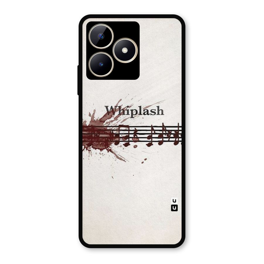 Music Notes Splash Metal Back Case for Realme C53