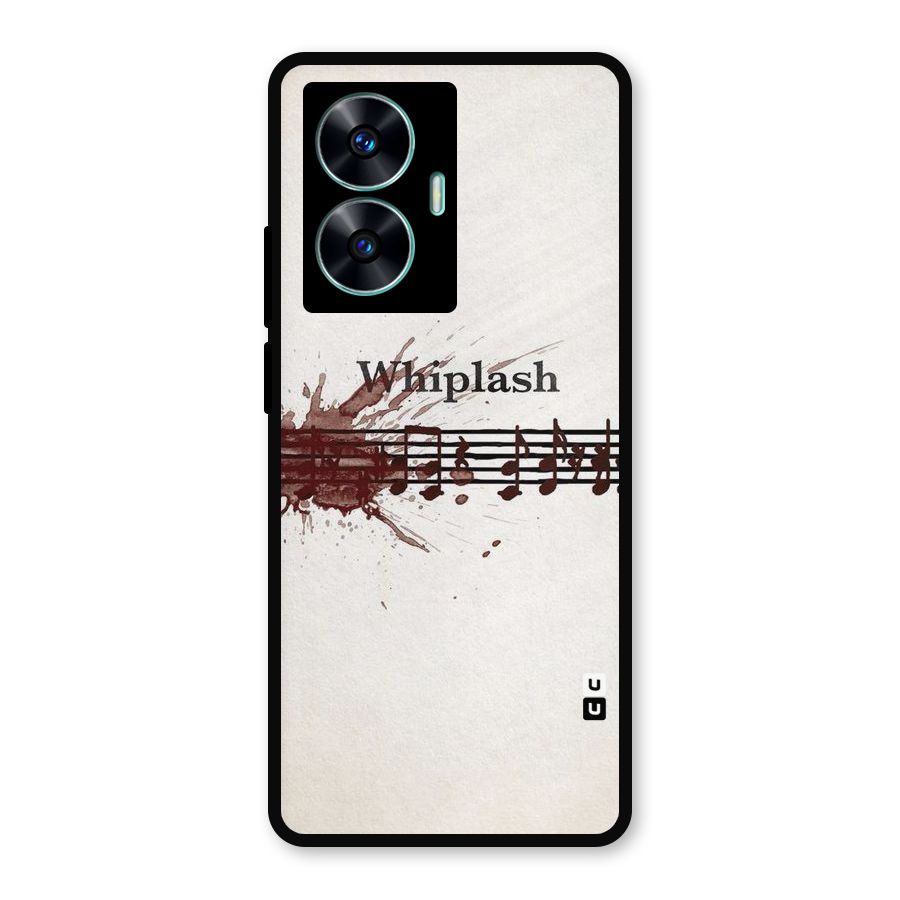 Music Notes Splash Metal Back Case for Realme Narzo N55