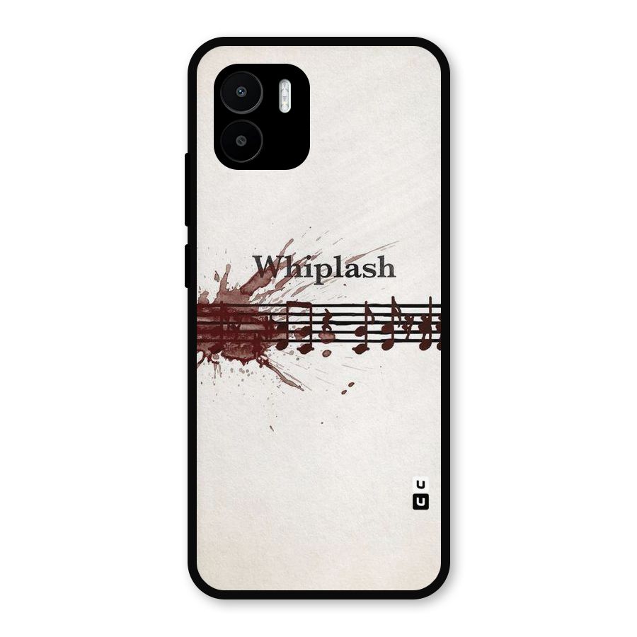 Music Notes Splash Metal Back Case for Redmi A2