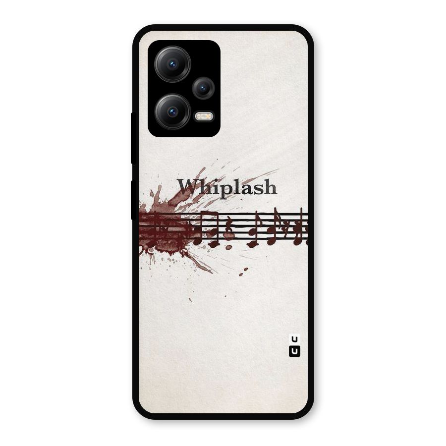 Music Notes Splash Metal Back Case for Redmi Note 12 5G