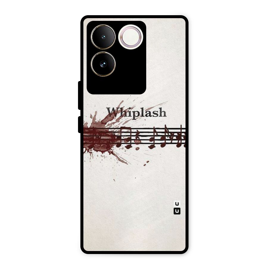 Music Notes Splash Metal Back Case for Vivo T2 Pro