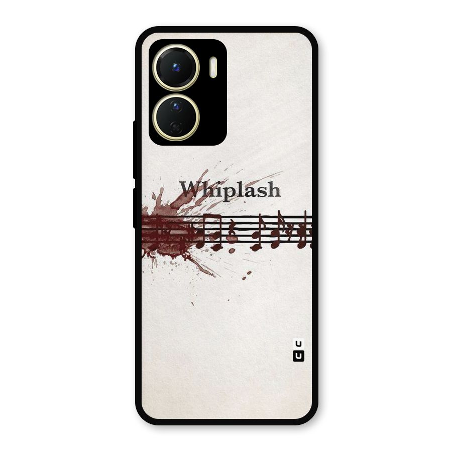 Music Notes Splash Metal Back Case for Vivo T2x