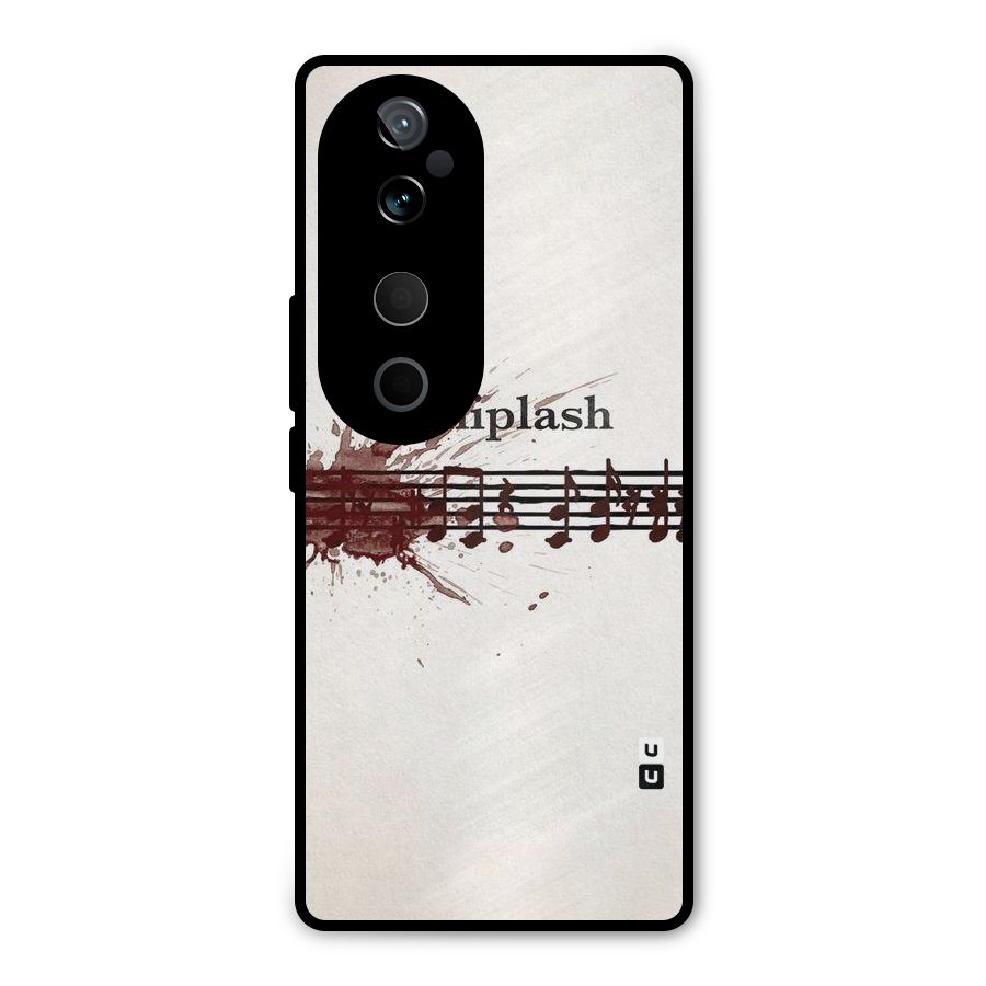 Music Notes Splash Metal Back Case for Vivo T3 Ultra