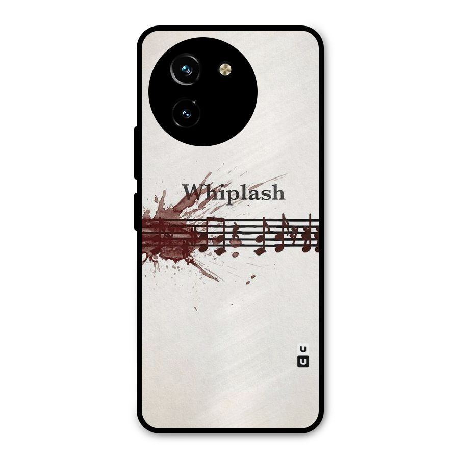 Music Notes Splash Metal Back Case for Vivo T3x