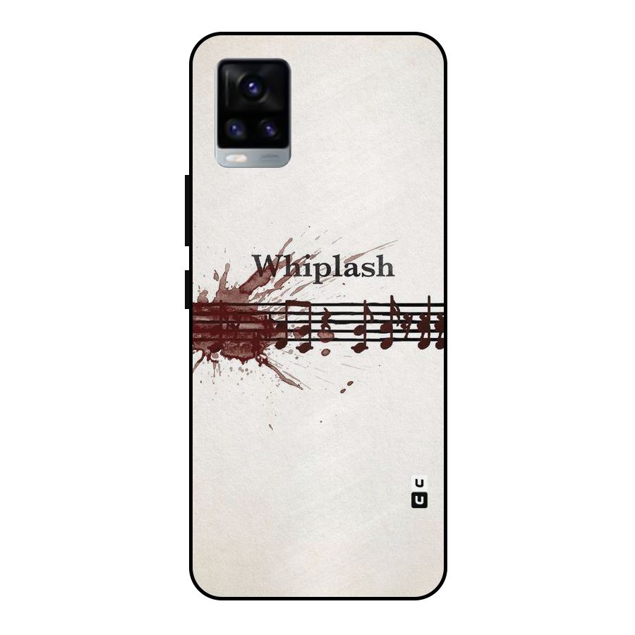Music Notes Splash Metal Back Case for Vivo V20 2021