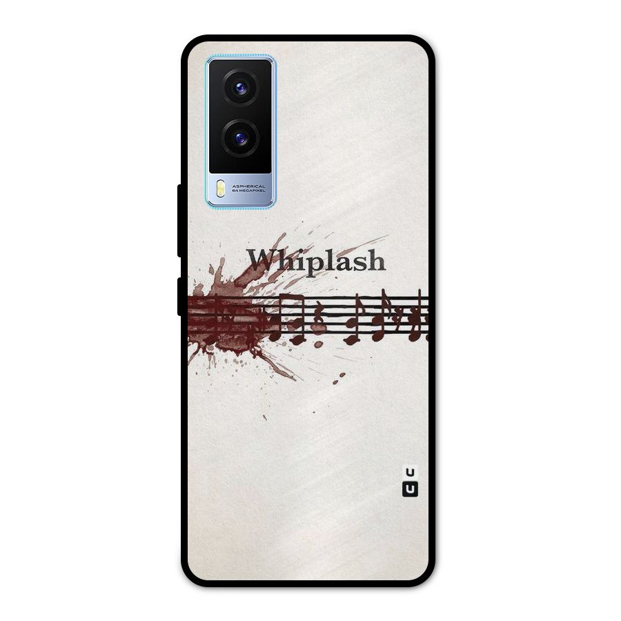 Music Notes Splash Metal Back Case for Vivo V21e 5G