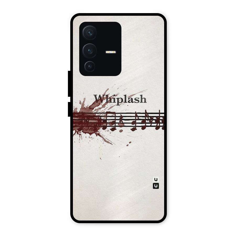 Music Notes Splash Metal Back Case for Vivo V23 5G