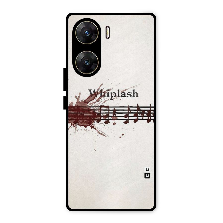 Music Notes Splash Metal Back Case for Vivo V29e
