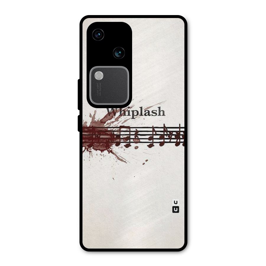 Music Notes Splash Metal Back Case for Vivo V30 Pro