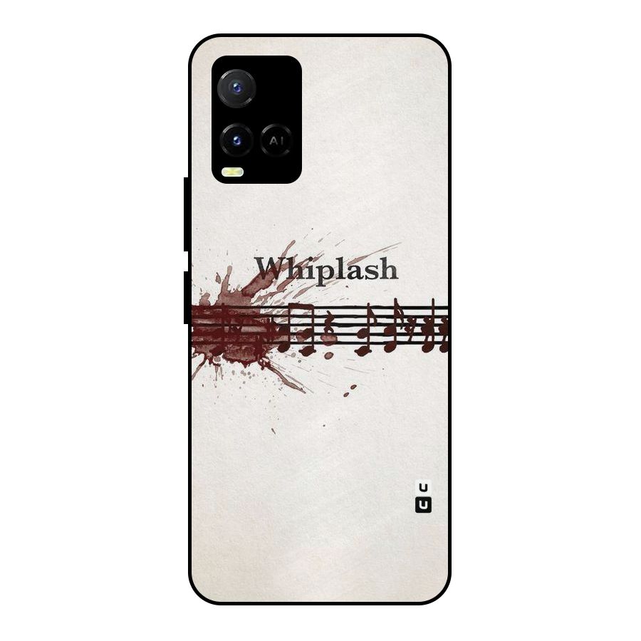 Music Notes Splash Metal Back Case for Vivo Y21A