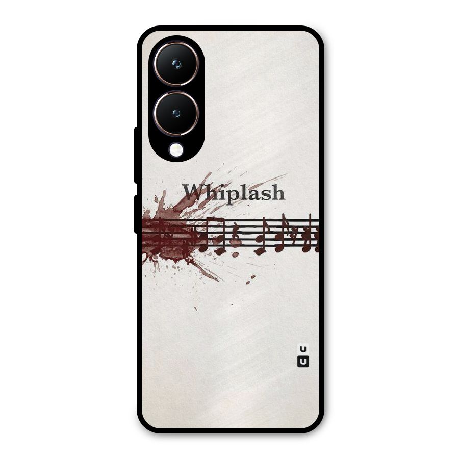 Music Notes Splash Metal Back Case for Vivo Y28