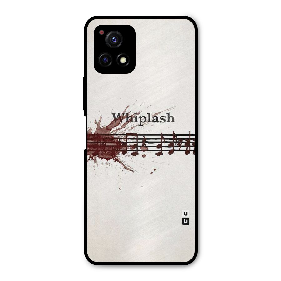 Music Notes Splash Metal Back Case for Vivo Y72 5G