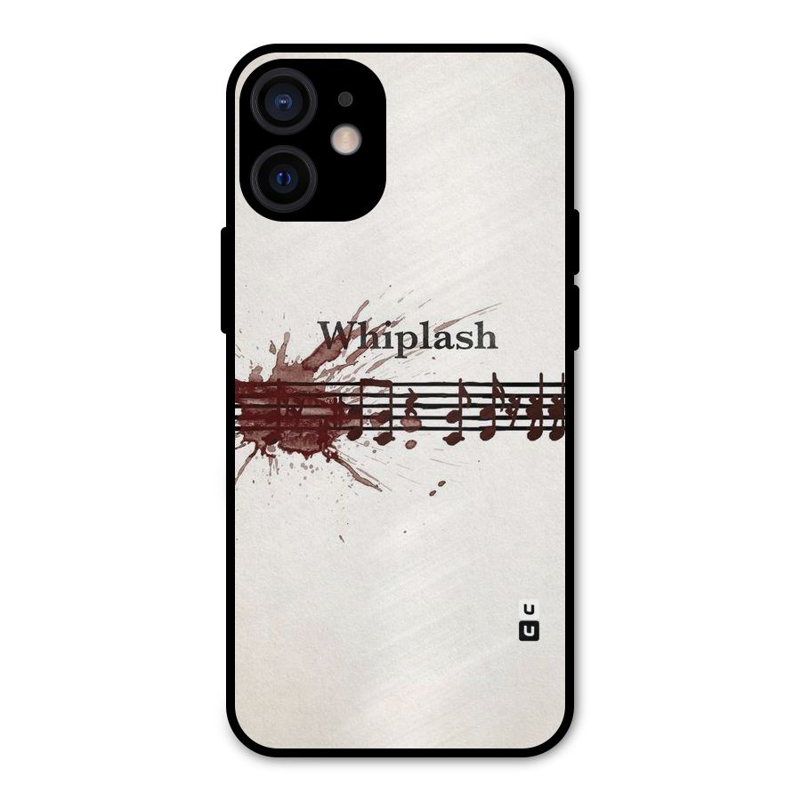 Music Notes Splash Metal Back Case for iPhone 12 Mini
