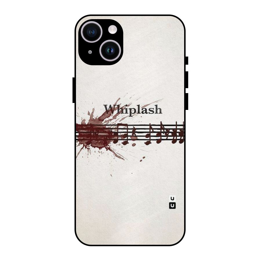 Music Notes Splash Metal Back Case for iPhone 14 Plus