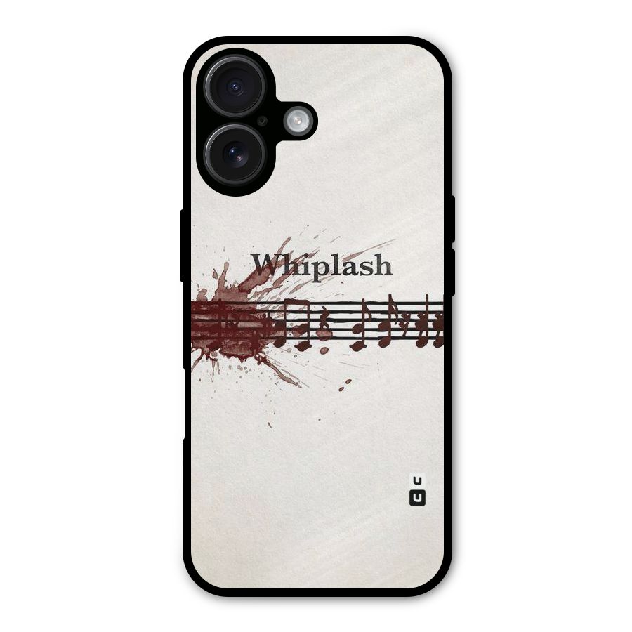 Music Notes Splash Metal Back Case for iPhone 16
