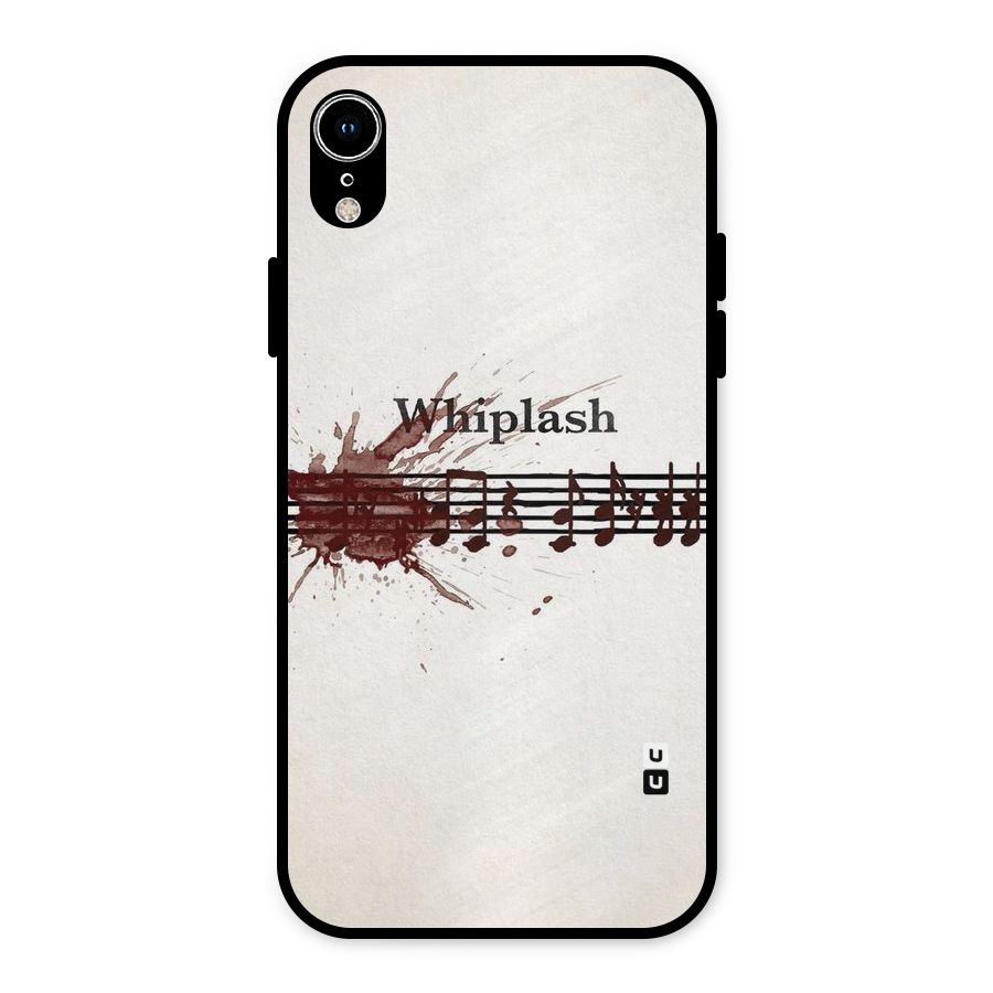 Music Notes Splash Metal Back Case for iPhone XR