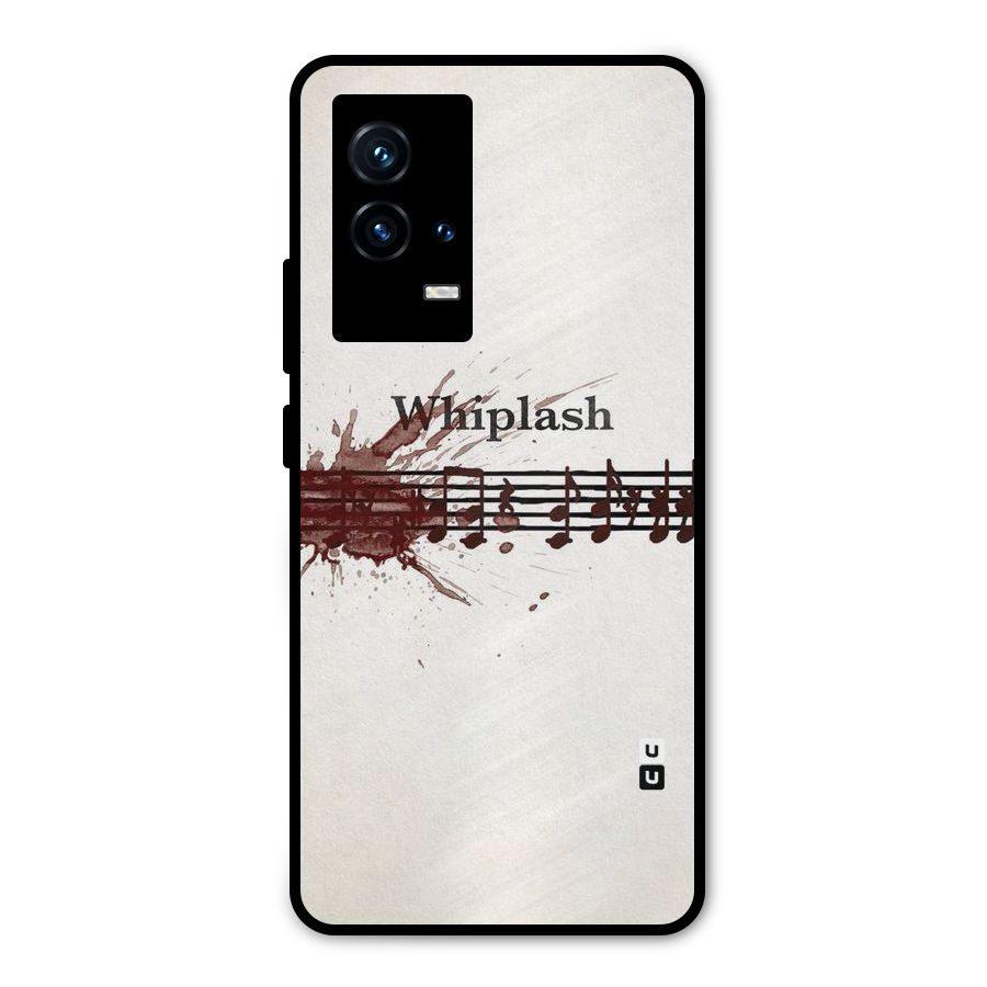 Music Notes Splash Metal Back Case for iQOO 9 5G