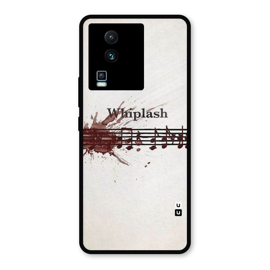 Music Notes Splash Metal Back Case for iQOO Neo 7 Pro