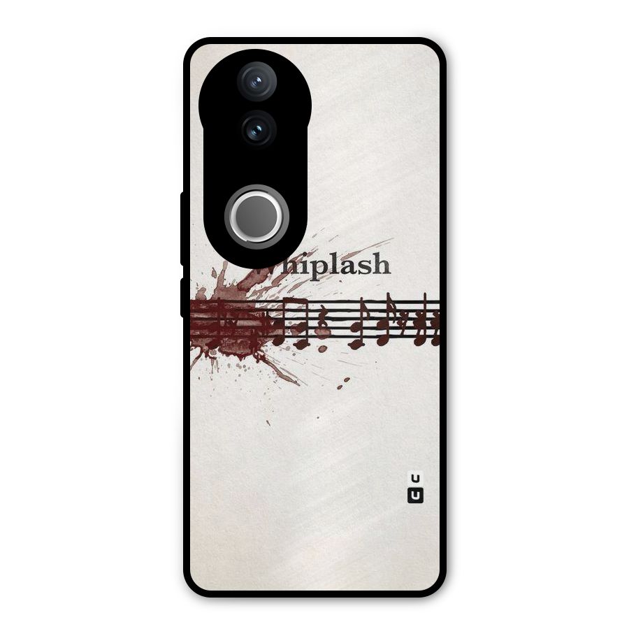 Music Notes Splash Metal Back Case for iQOO Z10R
