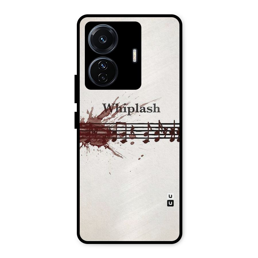 Music Notes Splash Metal Back Case for iQOO Z6