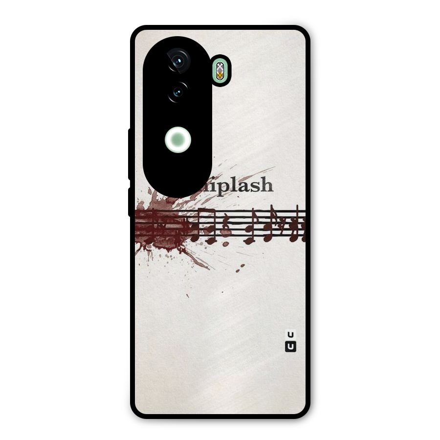 Music Notes Splash Metal Back Case for iQOO Z9s