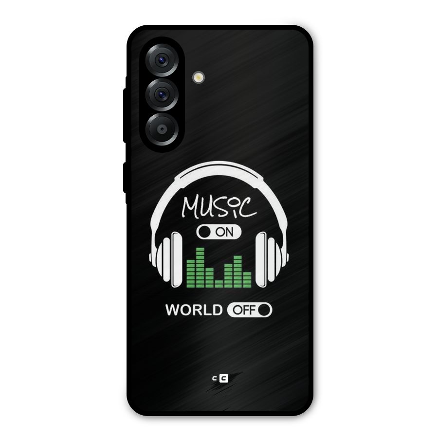 Music On World Off Metal Back Case for Galaxy A36