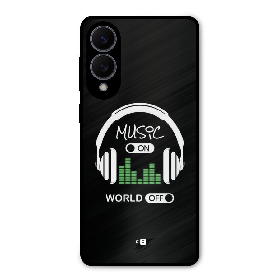 Music On World Off Metal Back Case for Galaxy S25 Edge