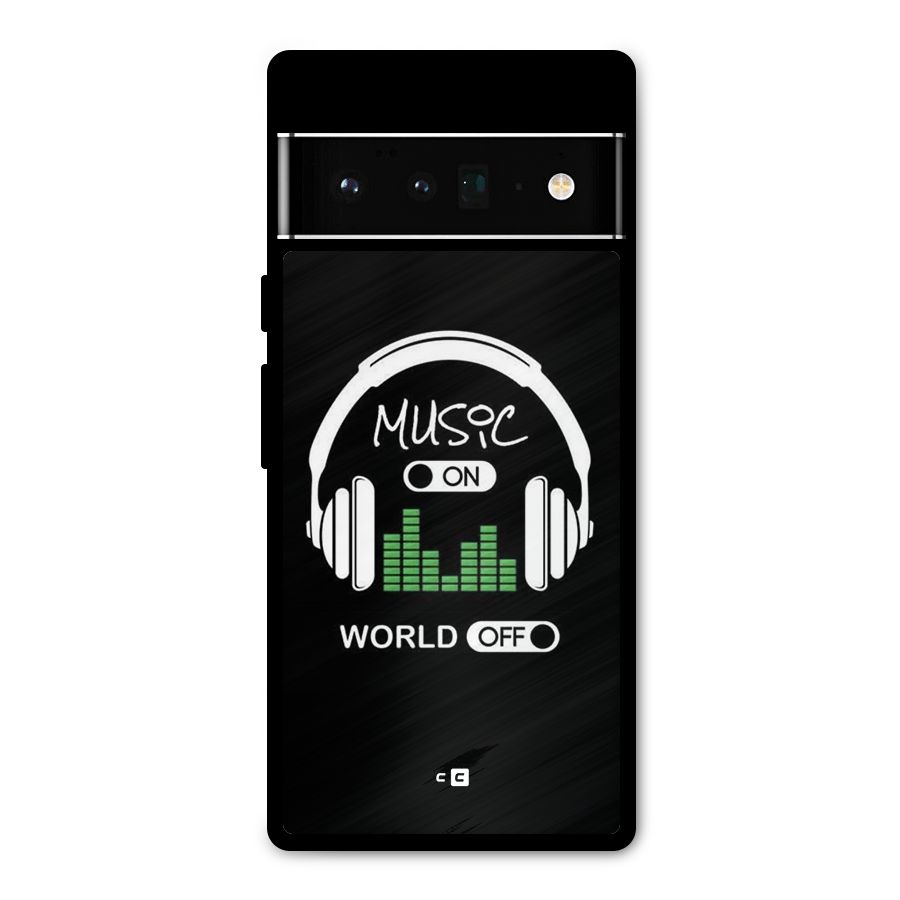 Music On World Off Metal Back Case for Google Pixel 6 Pro
