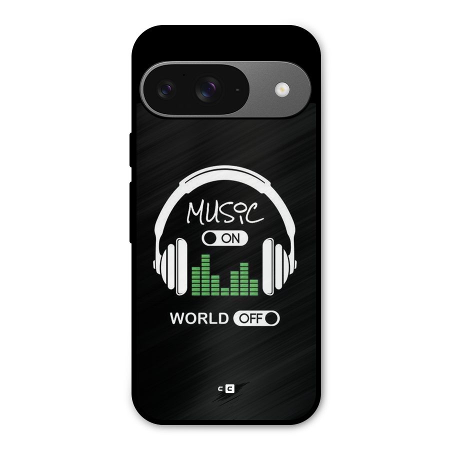 Music On World Off Metal Back Case for Google Pixel 9