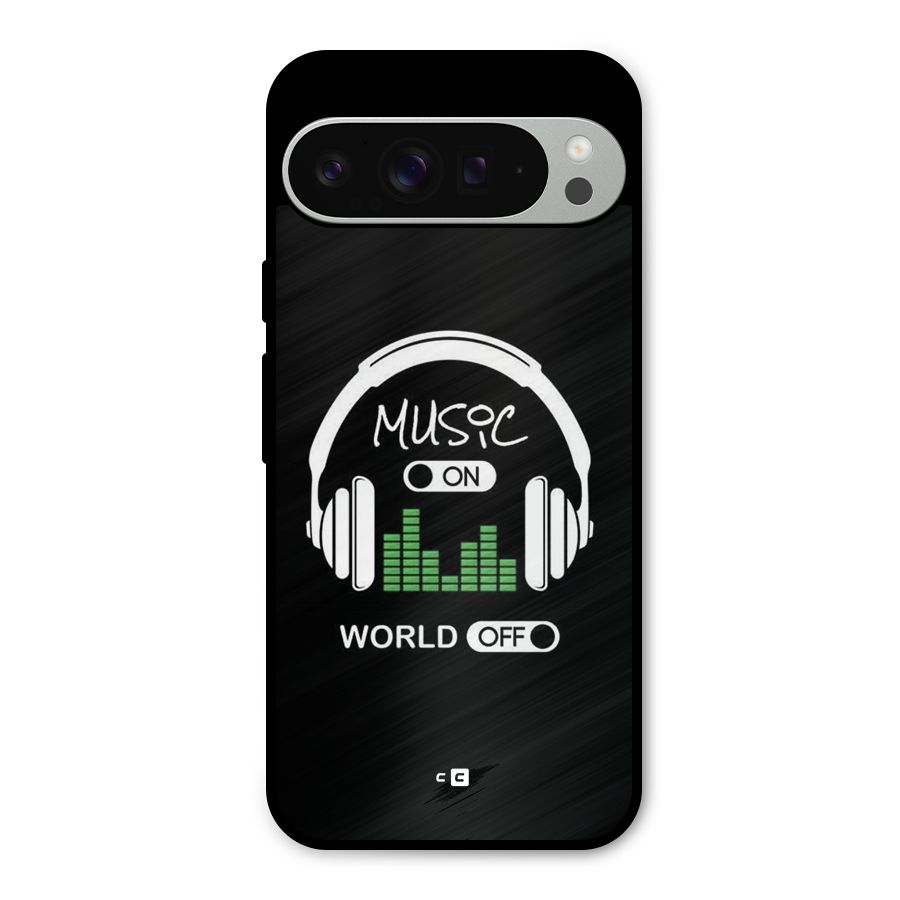 Music On World Off Metal Back Case for Google Pixel 9 Pro XL