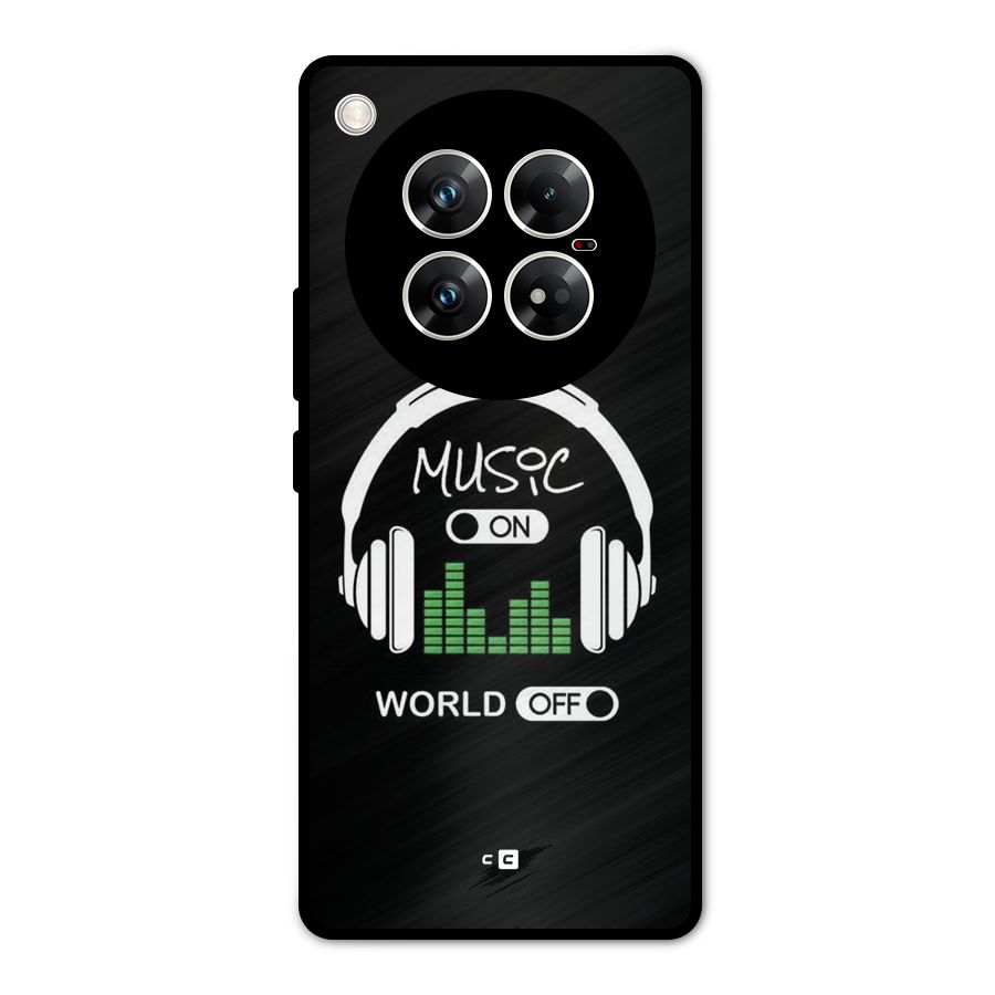 Music On World Off Metal Back Case for Infinix Zero 40 5G