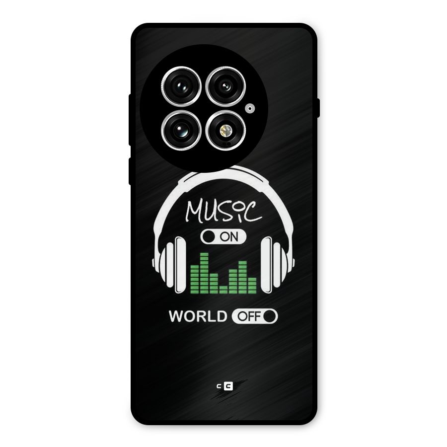 Music On World Off Metal Back Case for OnePlus 13