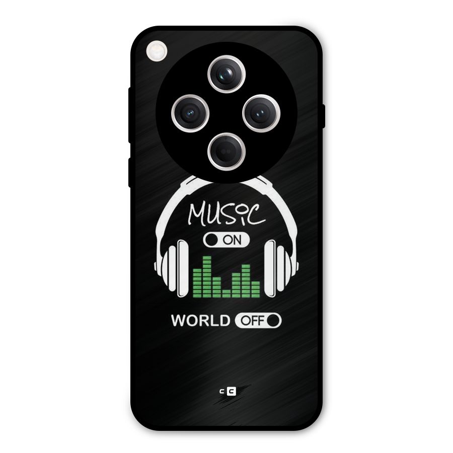 Music On World Off Metal Back Case for Oppo Find X8