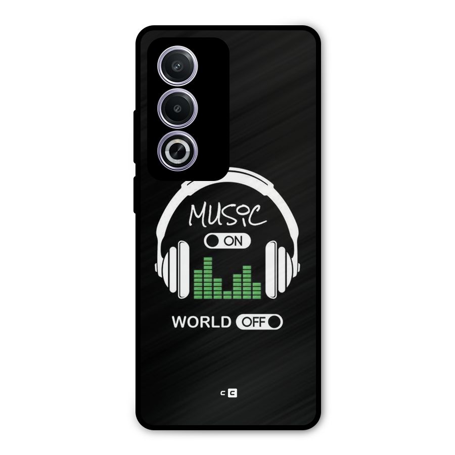 Music On World Off Metal Back Case for Oppo K12x