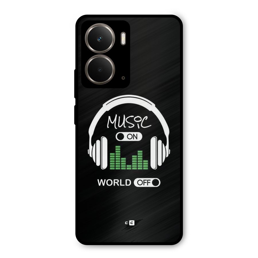 Music On World Off Metal Back Case for Realme P3