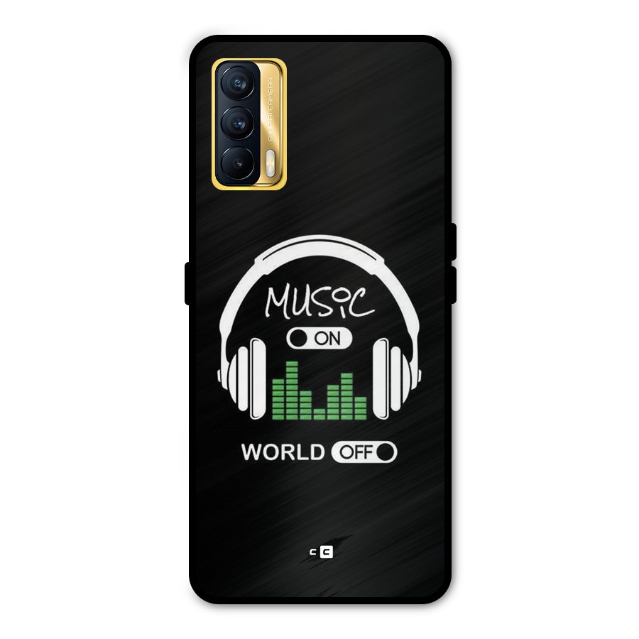 Music On World Off Metal Back Case for Realme X7