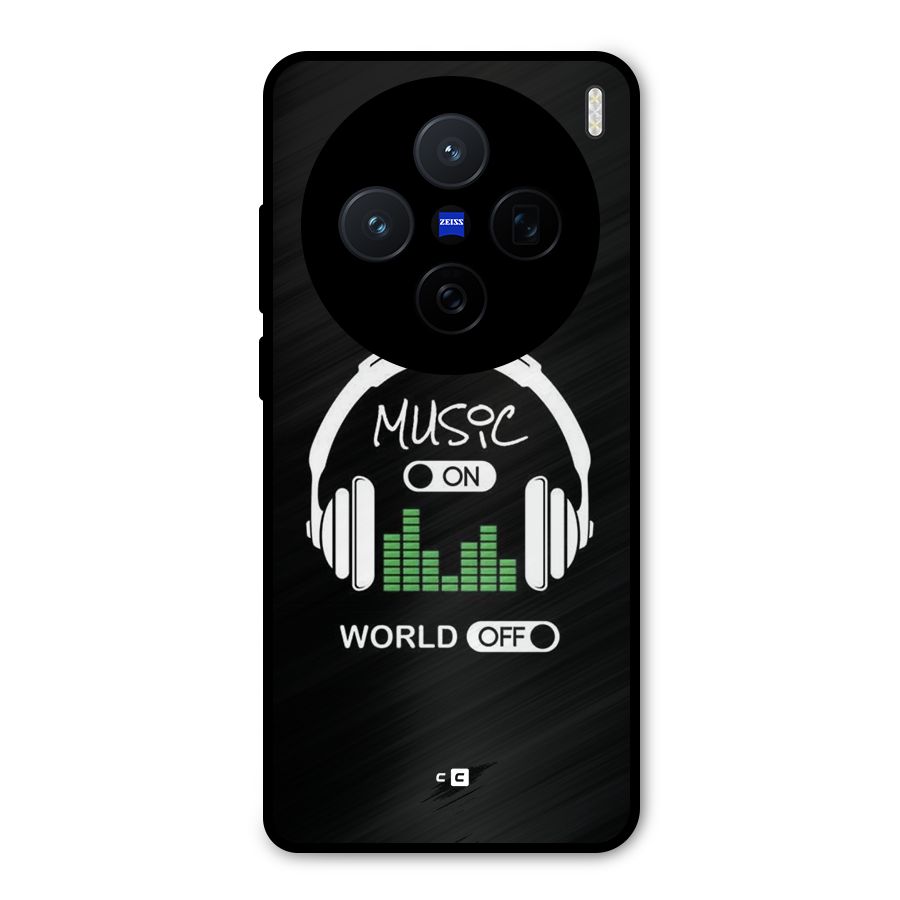 Music On World Off Metal Back Case for Vivo X200