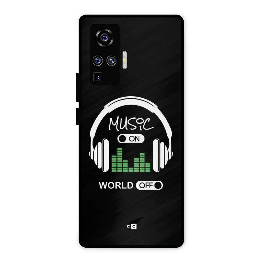 Music On World Off Metal Back Case for Vivo X50 Pro