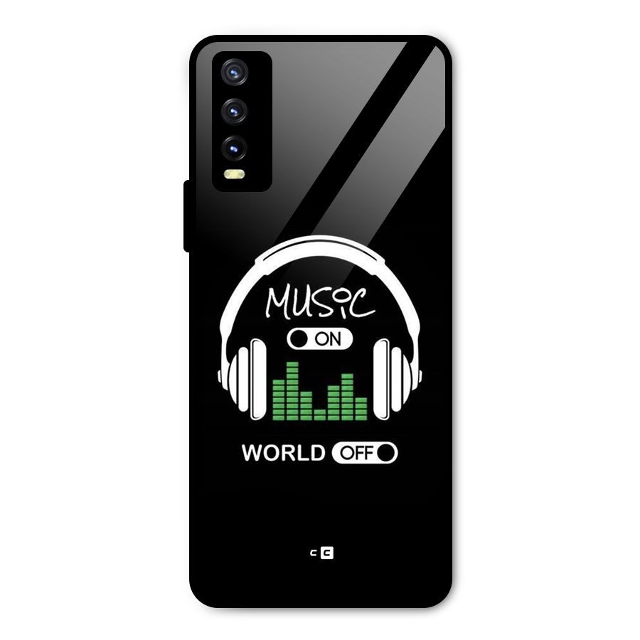 Music On World Off Metal Back Case for Vivo Y20