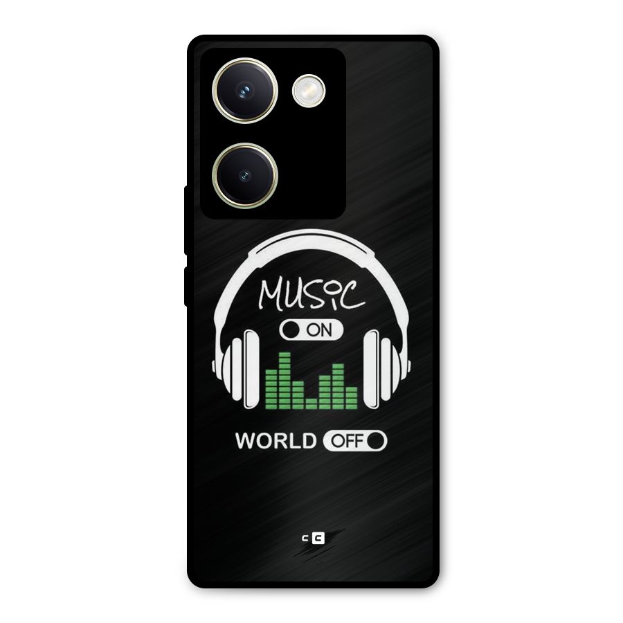 Music On World Off Metal Back Case for Vivo Y200 Pro