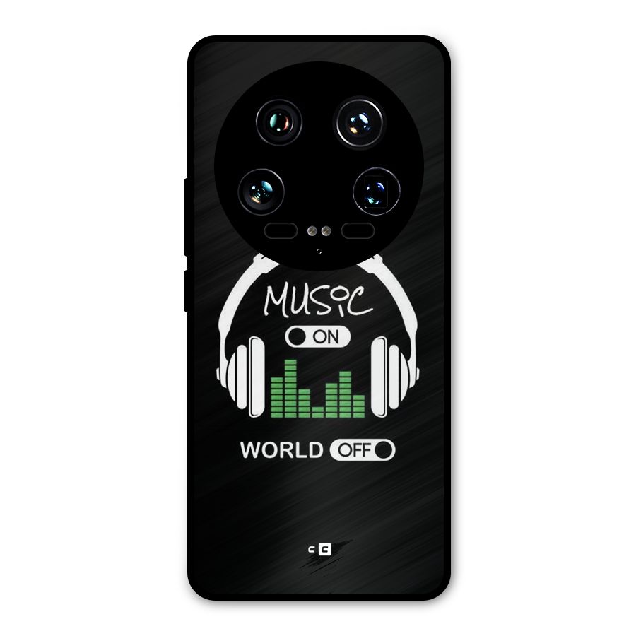 Music On World Off Metal Back Case for Xiaomi 14 Ultra