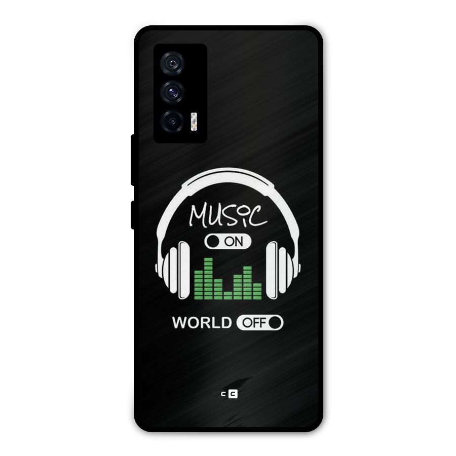 Music On World Off Metal Back Case for iQOO 7 5G