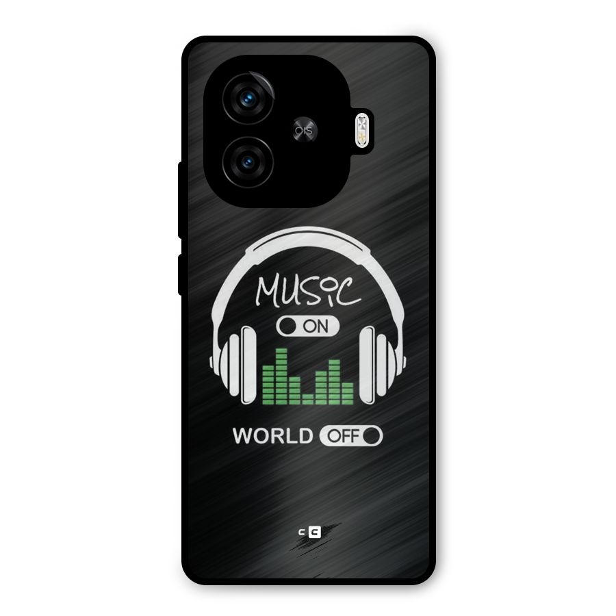 Music On World Off Metal Back Case for iQOO Neo 10R
